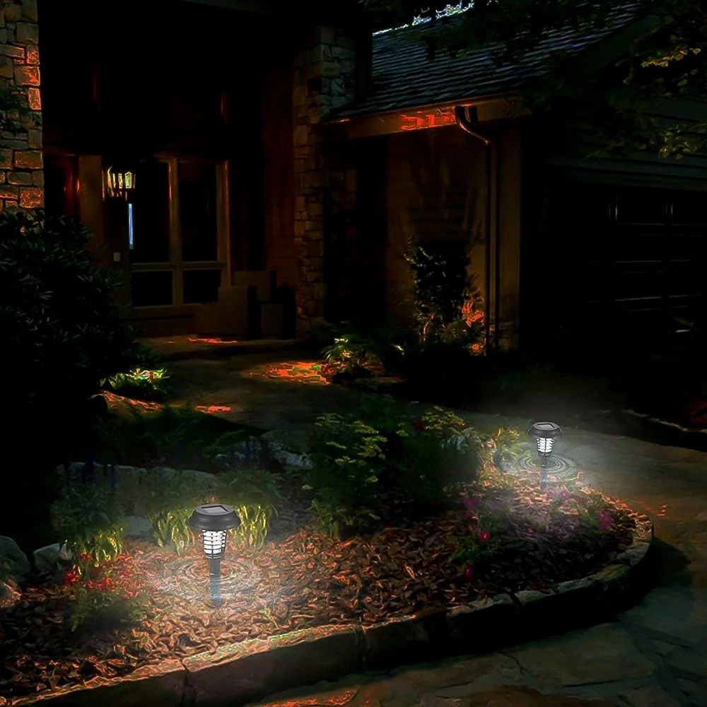 Lámpara solar LED para jardín | Iluminación exterior impermeable