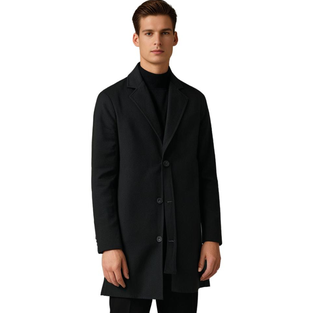Abrigo Largo de Lana para Hombre – Clásico, Elegante y Perfecto para Invierno