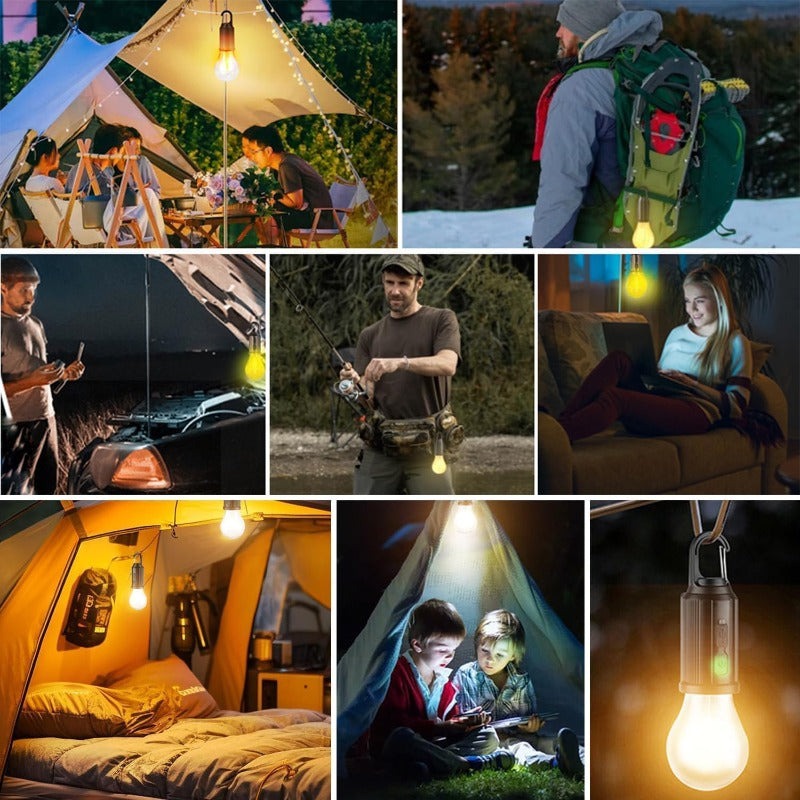 Linterna LED de camping solar y USB | Iluminación portátil recargable
