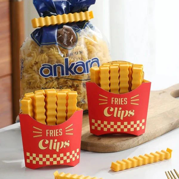 Clips magnéticos de sellado para alimentos estilo patatas fritas (12 piezas)
