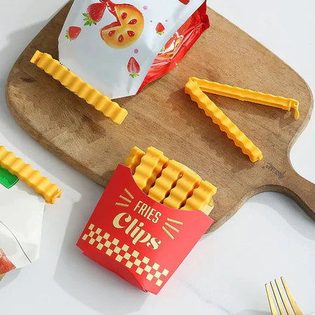 Clips magnéticos de sellado para alimentos estilo patatas fritas (12 piezas)