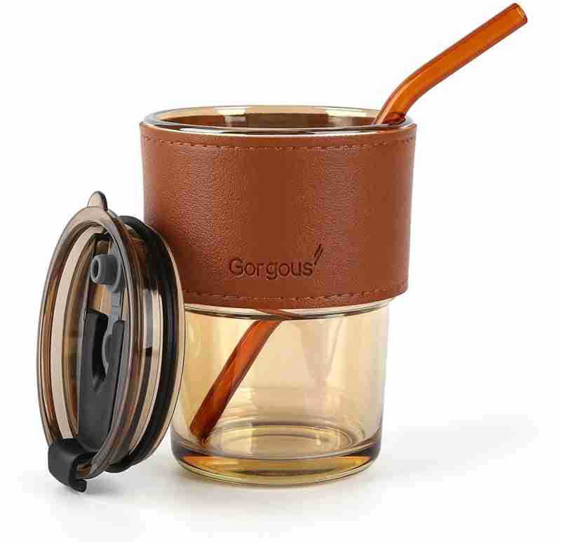 Taza de café elegante y reutilizable de vidrio (450 ml)