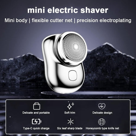 Afeitadora eléctrica mini de bolsillo indolora (a prueba de agua)