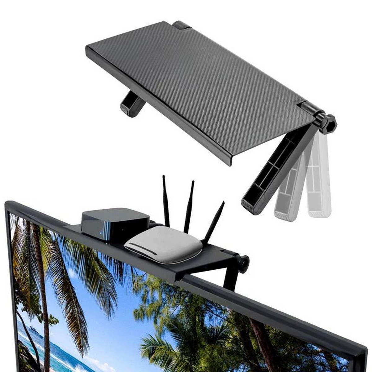 Estante superior plegable para pantalla de TV