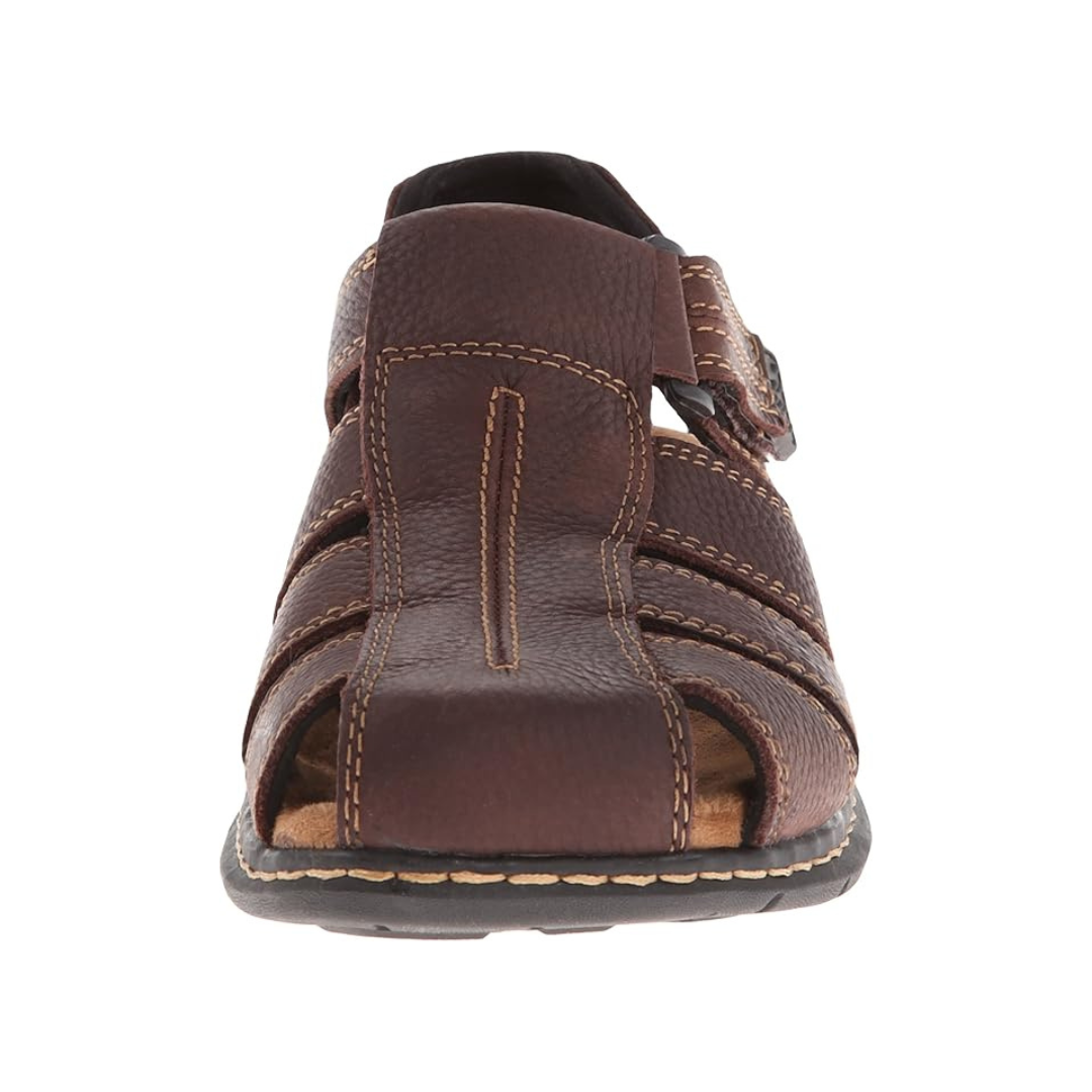 Sandalias Hombre Gaston | Cuero Genuino, Plantilla Memory Foam y Cierre Ajustable – Color Brown