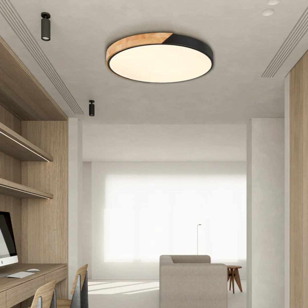 Delos - Lámpara de techo LED escandinava de madera