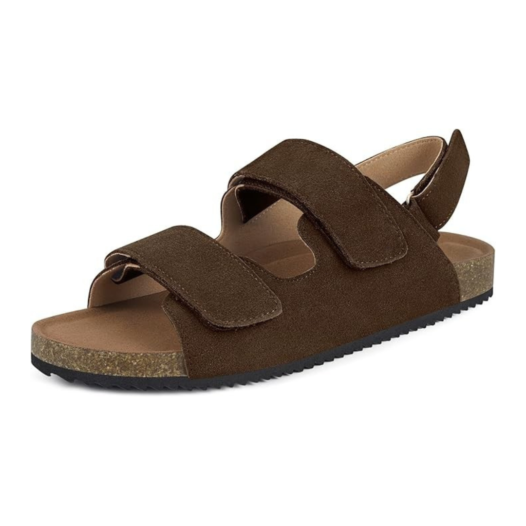 Sandalias Hombre TerraComfy | Diseño Abierto, Ajuste Seguro y Plantilla Amortiguada – Color Marrón Oscuro