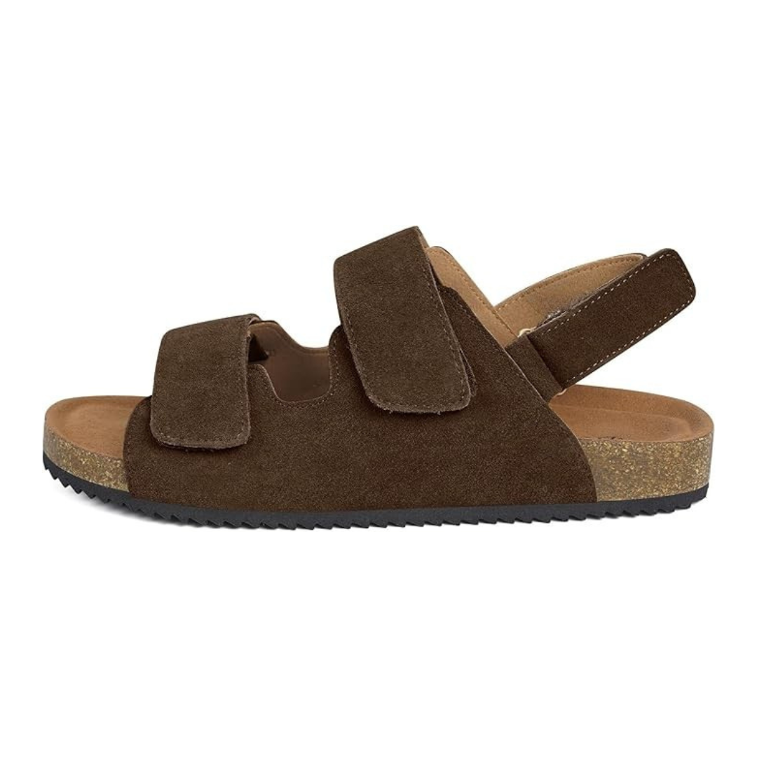 Sandalias Hombre TerraComfy | Diseño Abierto, Ajuste Seguro y Plantilla Amortiguada – Color Marrón Oscuro