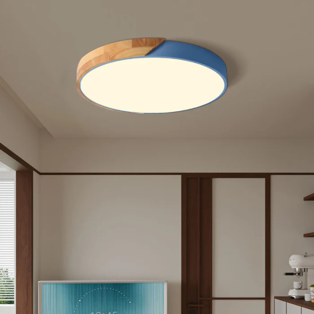 Delos - Lámpara de techo LED escandinava de madera