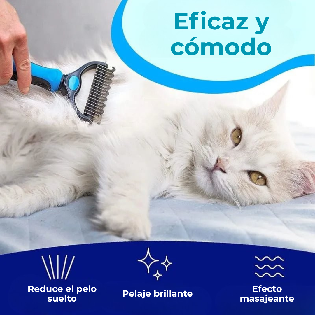 Cepillo de doble cara para gatos