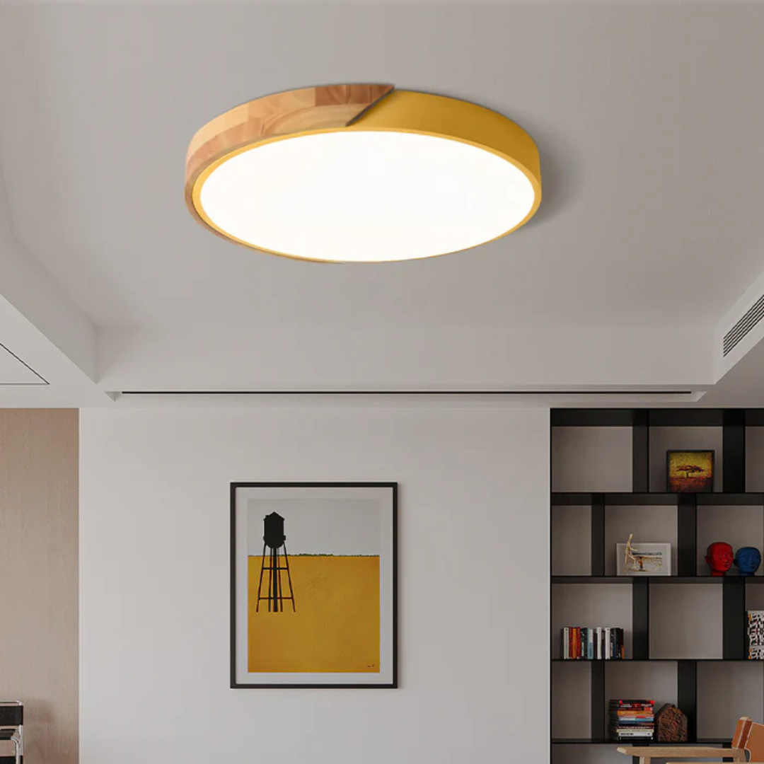 Delos - Lámpara de techo LED escandinava de madera