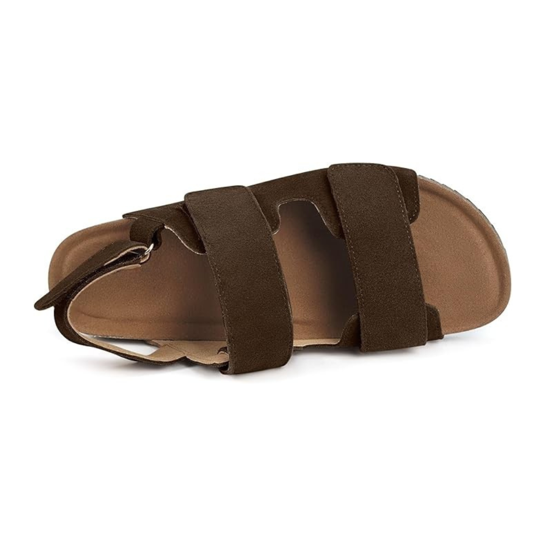 Sandalias Hombre TerraComfy | Diseño Abierto, Ajuste Seguro y Plantilla Amortiguada – Color Marrón Oscuro