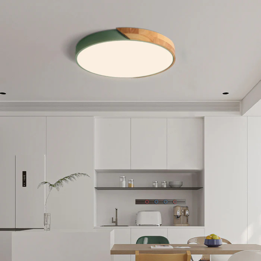 Delos - Lámpara de techo LED escandinava de madera