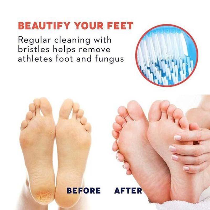 Dmax | Zapatilla de ducha para pies con cepillo exfoliante y masajeador