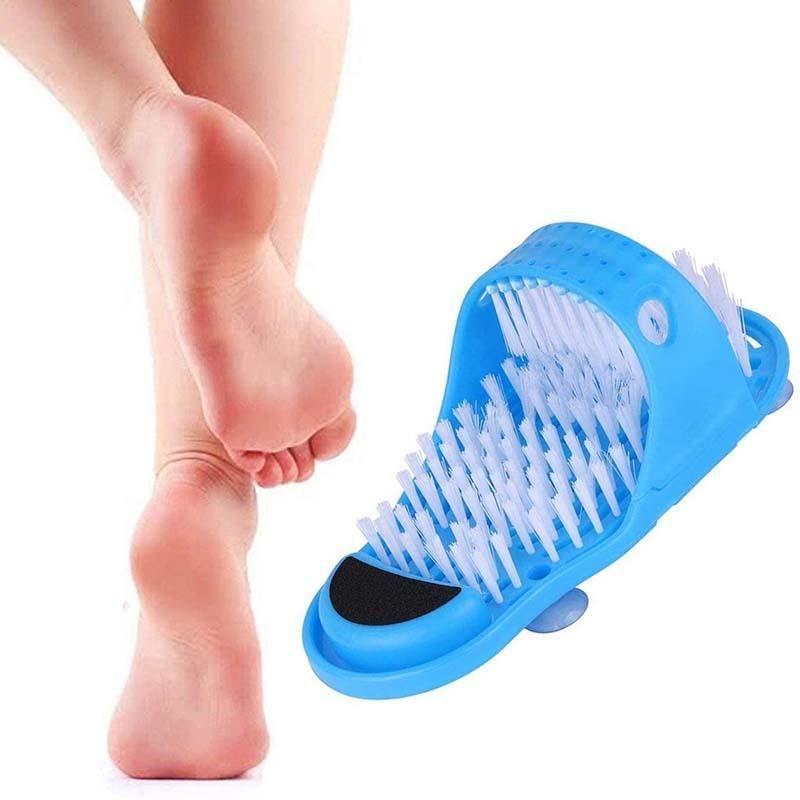Dmax | Zapatilla de ducha para pies con cepillo exfoliante y masajeador