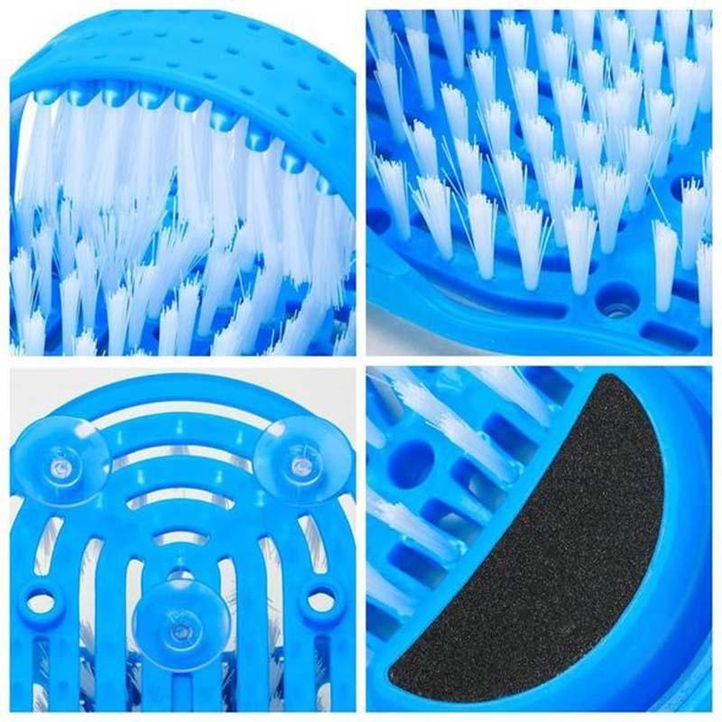 Dmax | Zapatilla de ducha para pies con cepillo exfoliante y masajeador