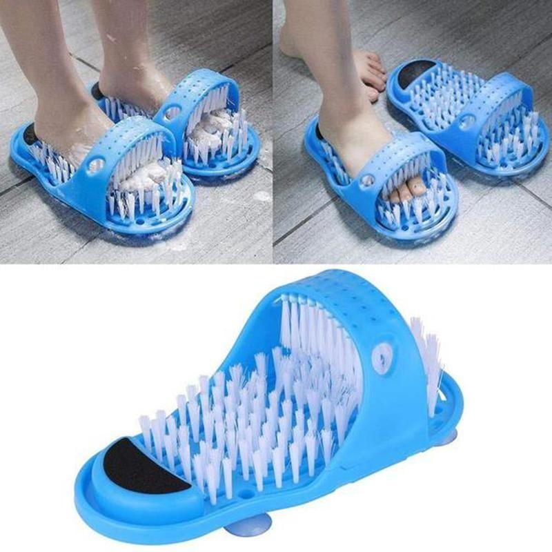 Dmax | Zapatilla de ducha para pies con cepillo exfoliante y masajeador