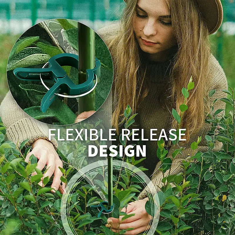 Clips para plantas de jardín | Soportes para sujeción y crecimiento