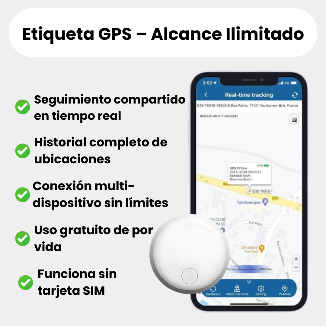 DescuentosMax™ Localizador GPS para Personas Mayores – Sin Tarjeta SIM ni Cuotas
