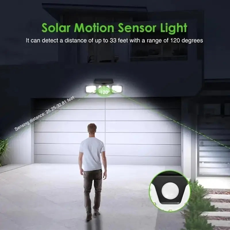 Foco LED solar con sensor de movimiento | Iluminación exterior