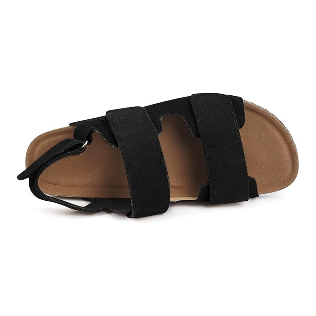 Sandalias Hombre FlexTrail | Estilo Casual, Soporte Ortopédico y Velcro Ajustable – Color Negro