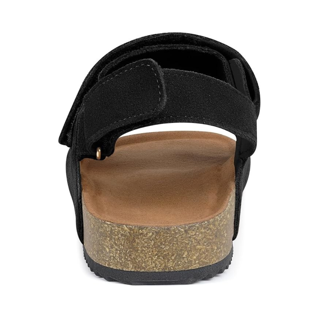 Sandalias Hombre FlexTrail | Estilo Casual, Soporte Ortopédico y Velcro Ajustable – Color Negro