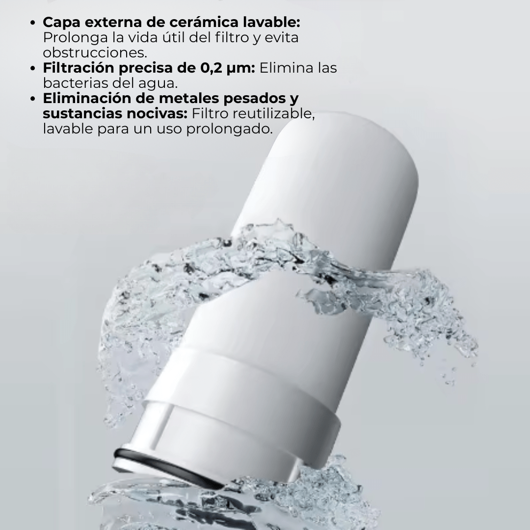 Filtro de agua para grifo con 5 etapas de filtración e instalación rápida