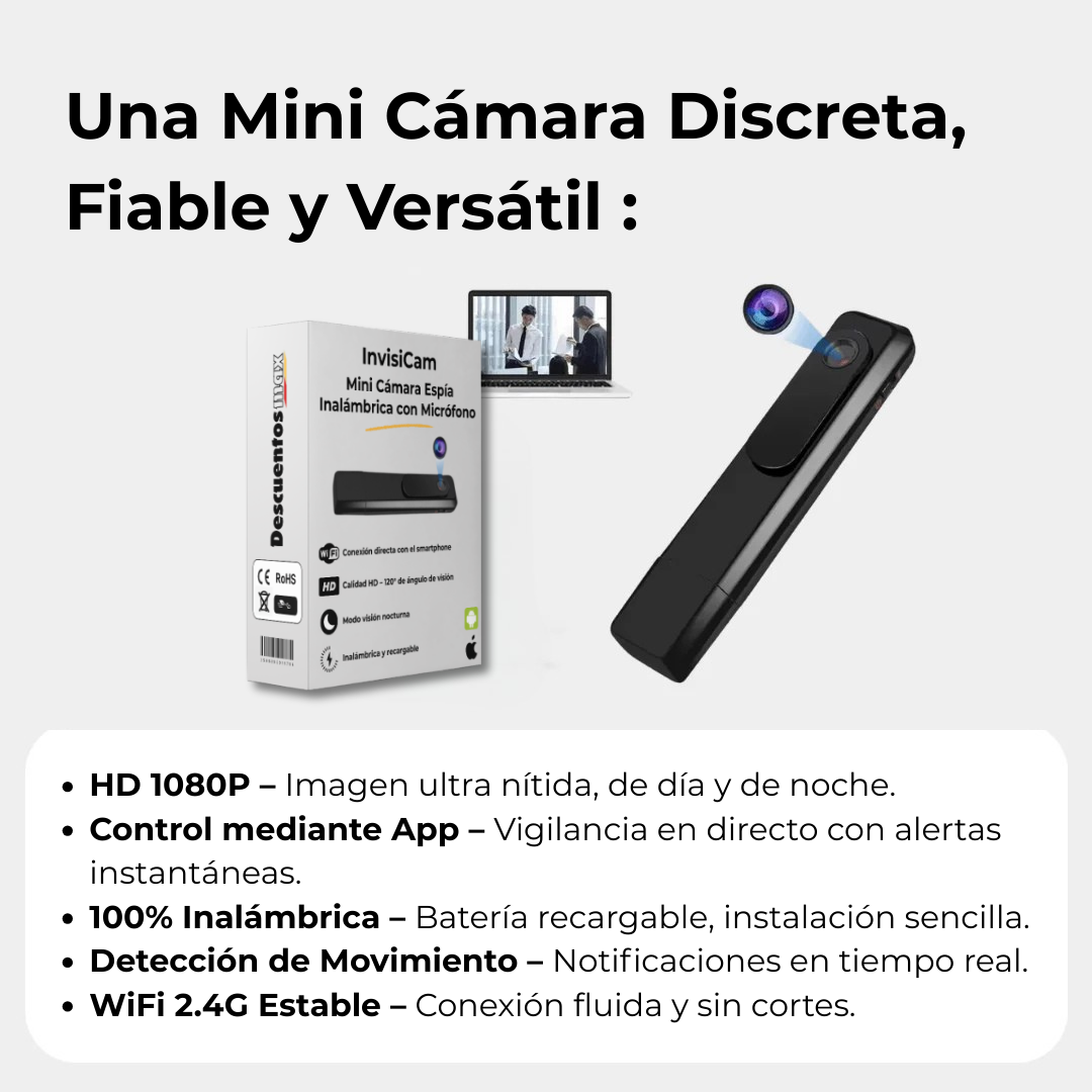 Mini Cámara de Vigilancia Inalámbrica – InvisiCam