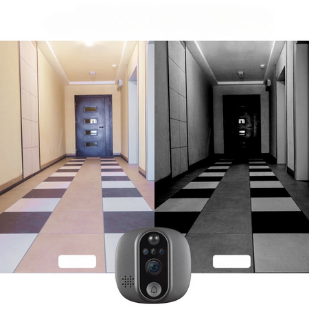 VizioBell | Cámara timbre WiFi con ángulo de 120°, visión nocturna y audio bidireccional - Seguridad doméstica inteligente
