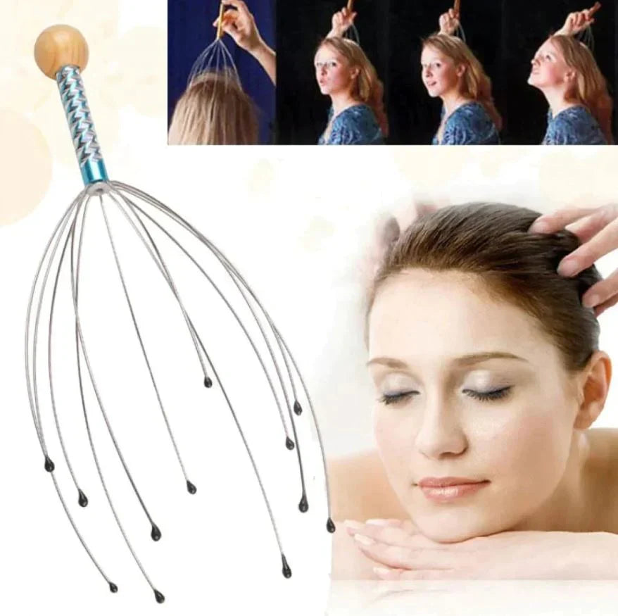 Masajeador manual relajante para cabeza y cuero cabelludo Octopus