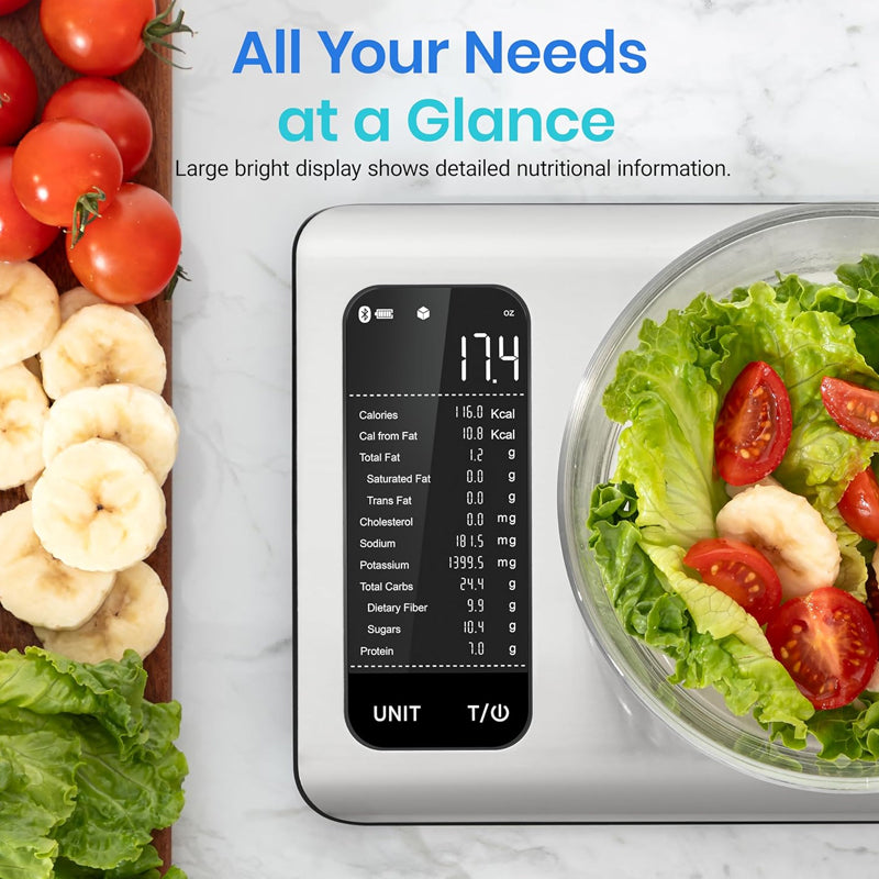 Sakerplus® Balanza de Cocina Inteligente Conectada – Seguimiento Nutricional Avanzado