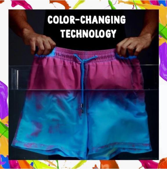 Shorts de baño que cambian de color | Diseño veraniego para piscina y playa