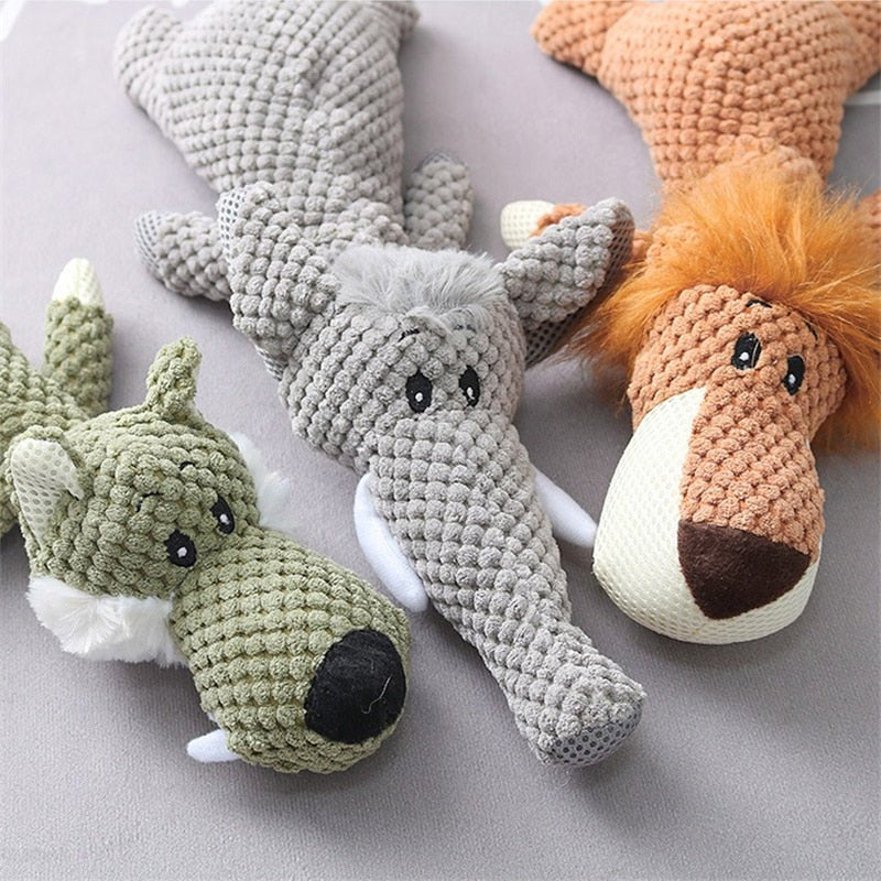 Juguete para perros extra resistente - Juguete masticable de felpa duradero para perros activos