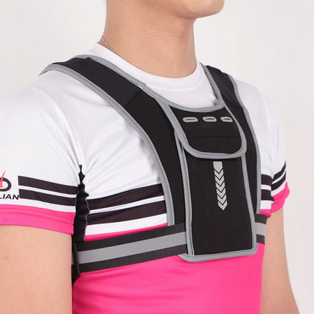 Chaleco Reflectante para Correr con Bolsa Frontal