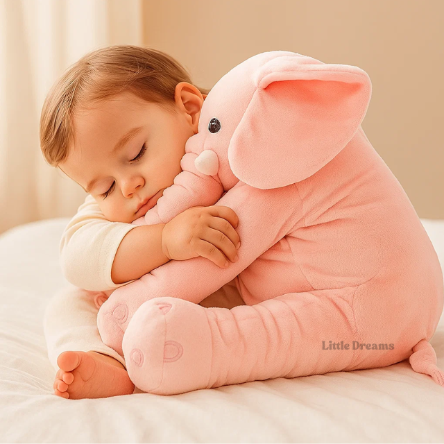 Almohada Elefante Suave | Ligera, Esponjosa e Ideal para la Siesta y el Juego de Bebés y Niños