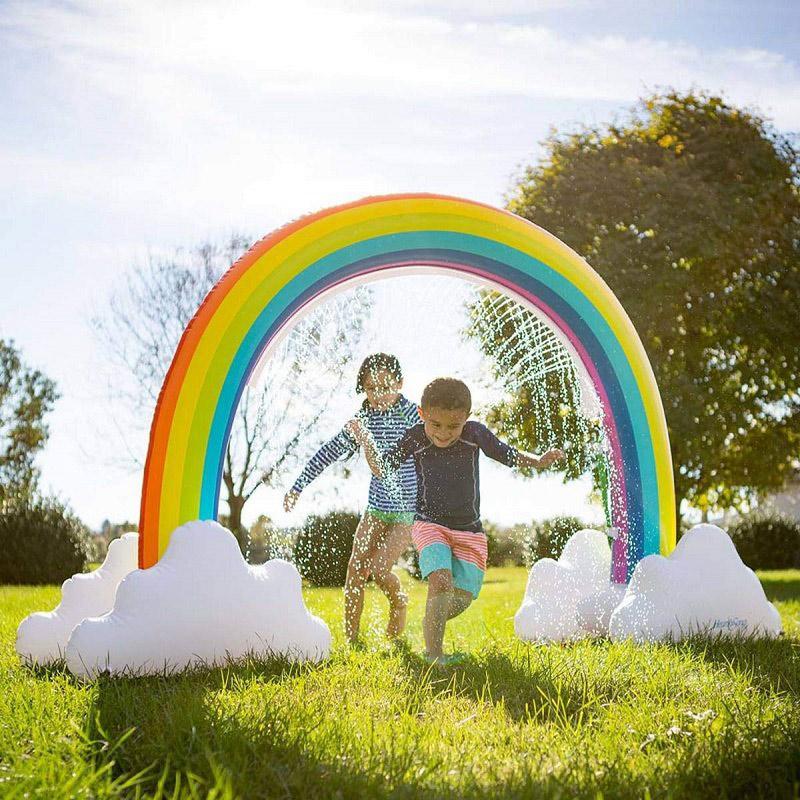 Rociador inflable arcoíris | Juego de agua para jardín
