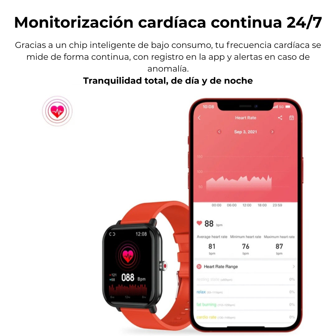Wellness Pro™ | Monitor de Tensión, Oxígeno y Actividad – Smartwatch Multideporte 2025