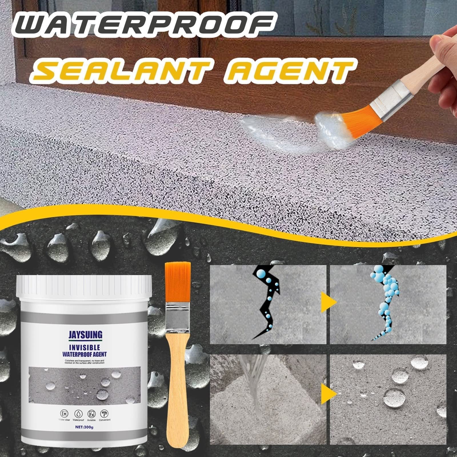 Sellador Anti-Fugas | Invisible & Impermeable | Para Grietas, Techos y Paredes
