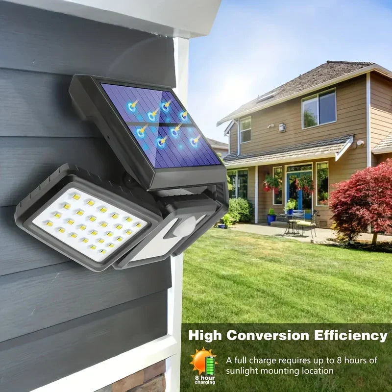 Foco LED solar con sensor de movimiento | Iluminación exterior