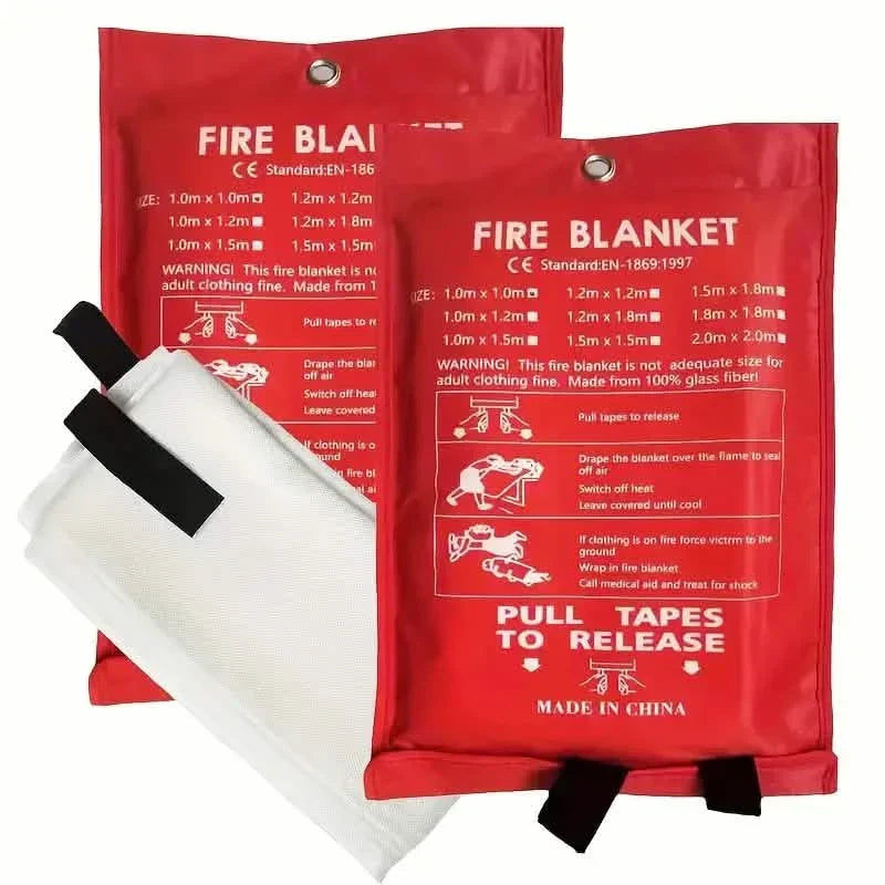 Dmax | Paquete de 2: Mantas ignífugas de fibra de vidrio premium - Resistente al calor, compactas y reutilizables
