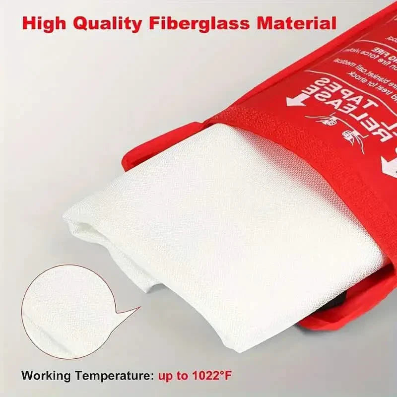 Dmax | Paquete de 2: Mantas ignífugas de fibra de vidrio premium - Resistente al calor, compactas y reutilizables