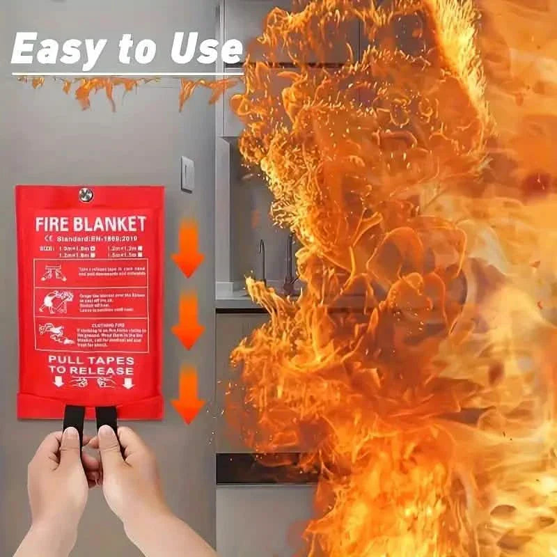 Dmax | Paquete de 2: Mantas ignífugas de fibra de vidrio premium - Resistente al calor, compactas y reutilizables