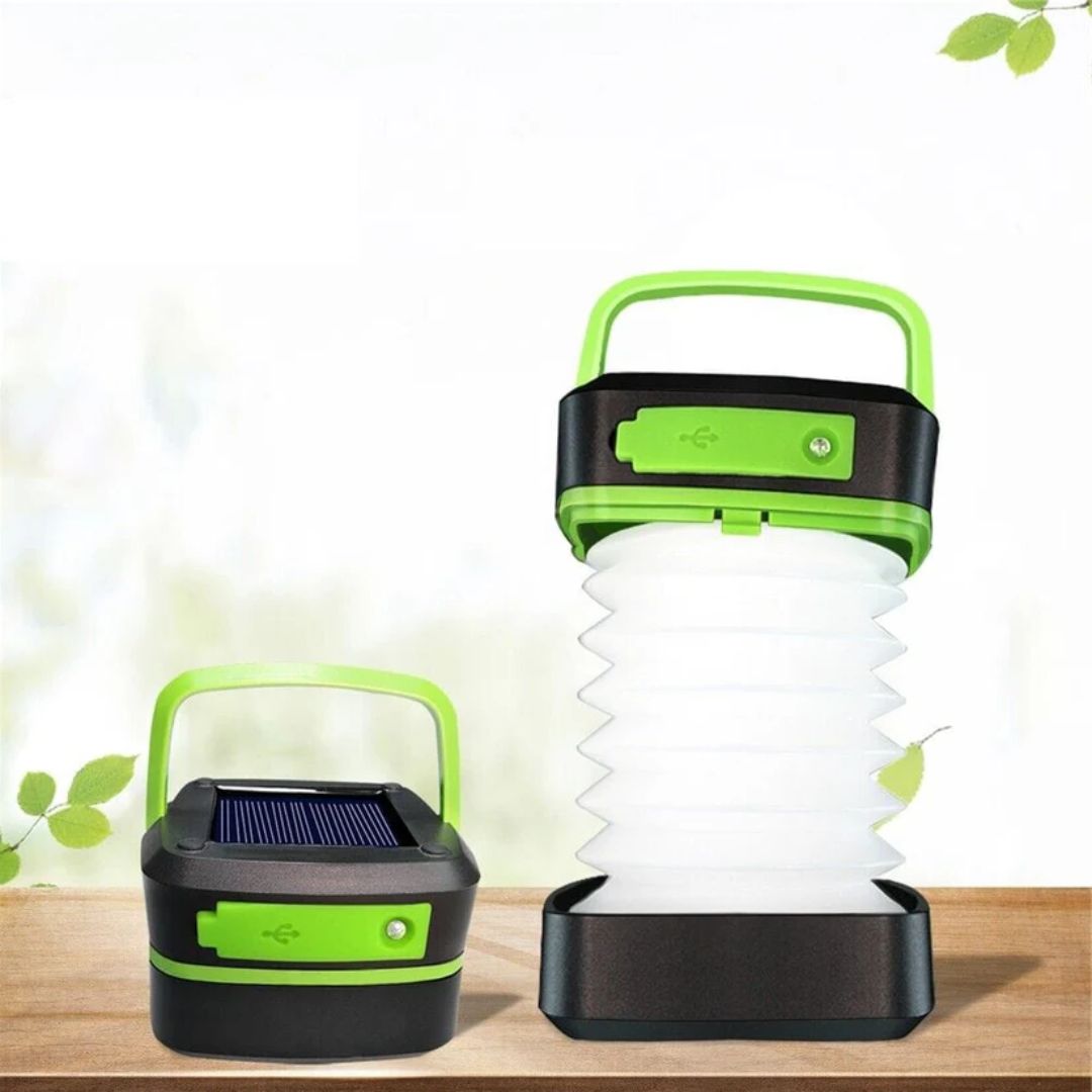 Linterna LED solar recargable | Luz portátil para camping y emergencia