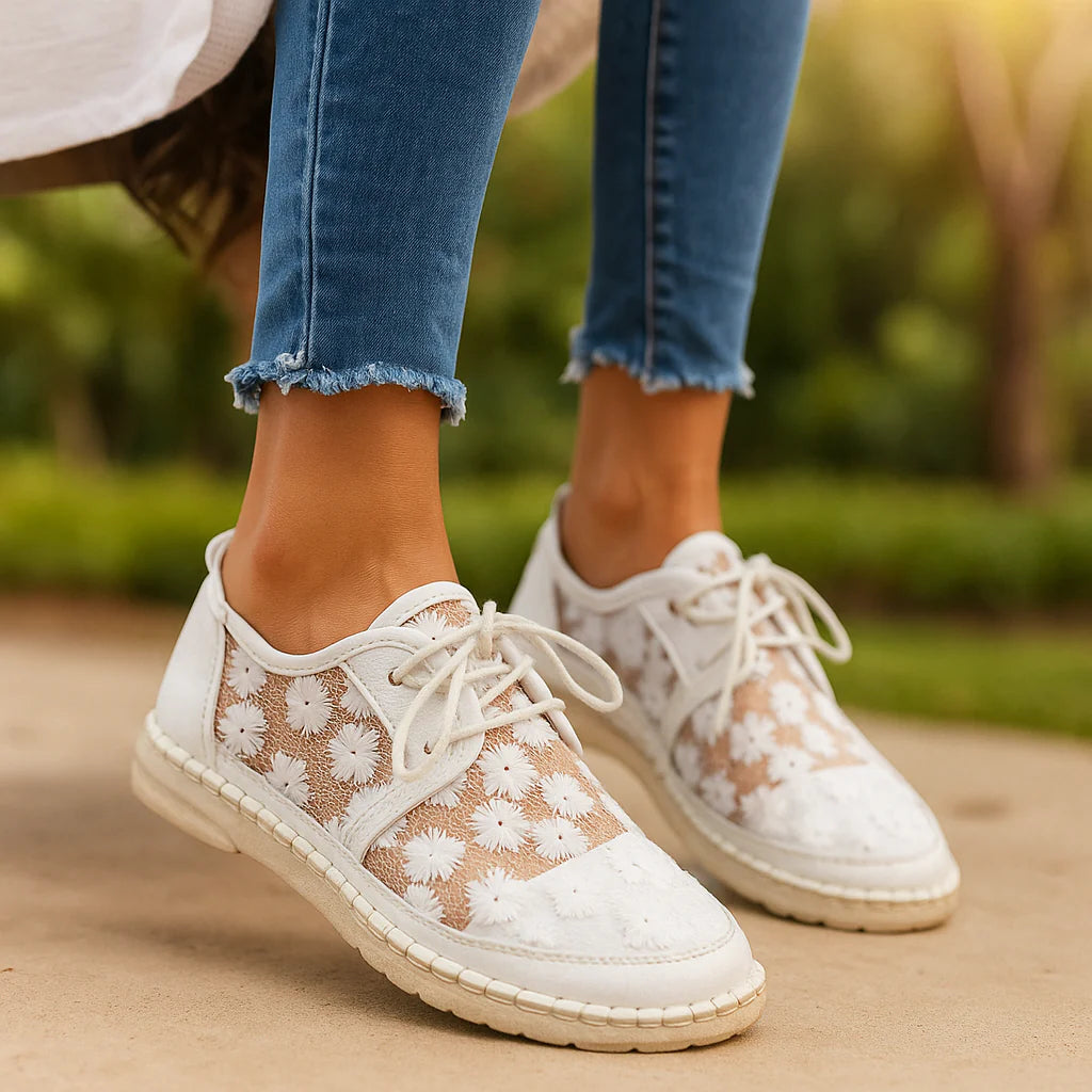 Zapato Ortopédico Elegante con Motivo Floral – Arabella