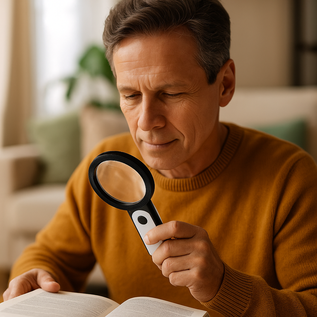 Lupa de Mano 30X con Luz LED para Mayores