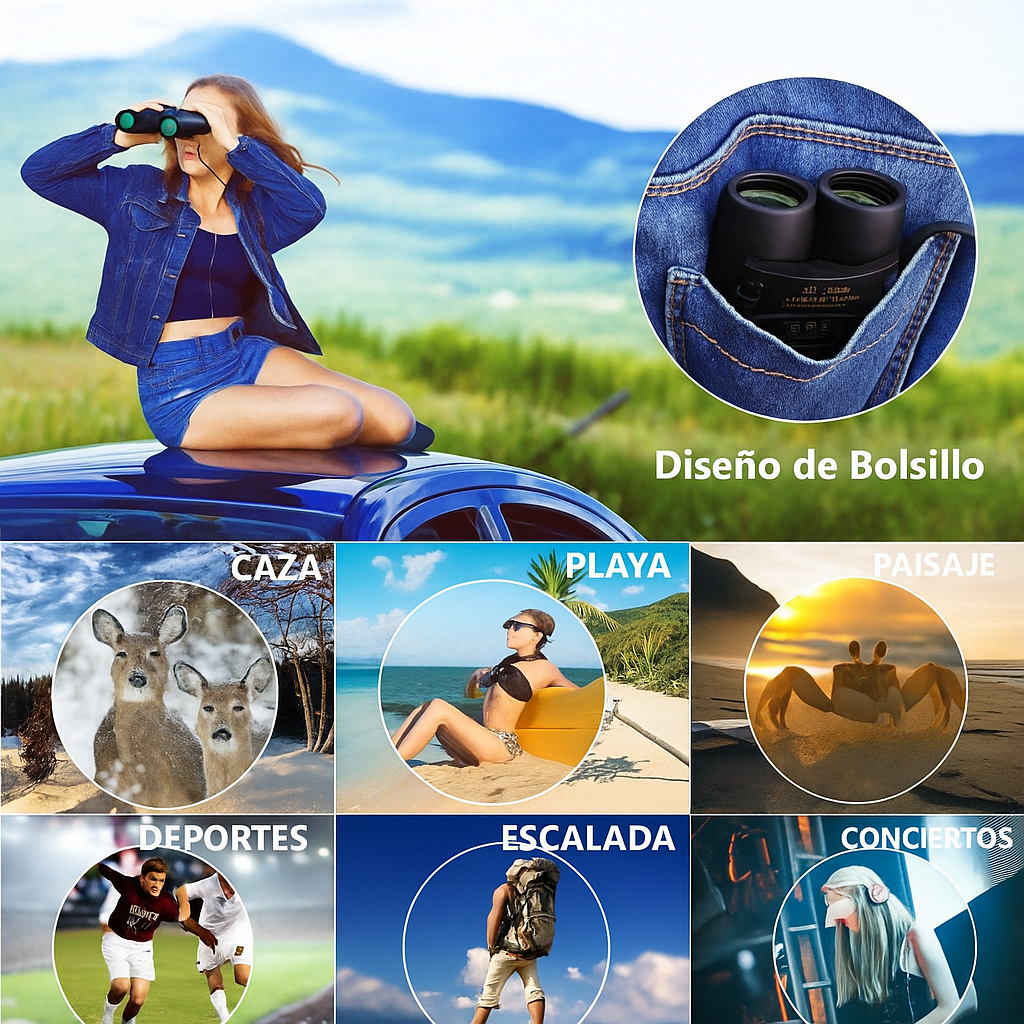 Binoculares Compactos 30x60 para Observación y Viajes