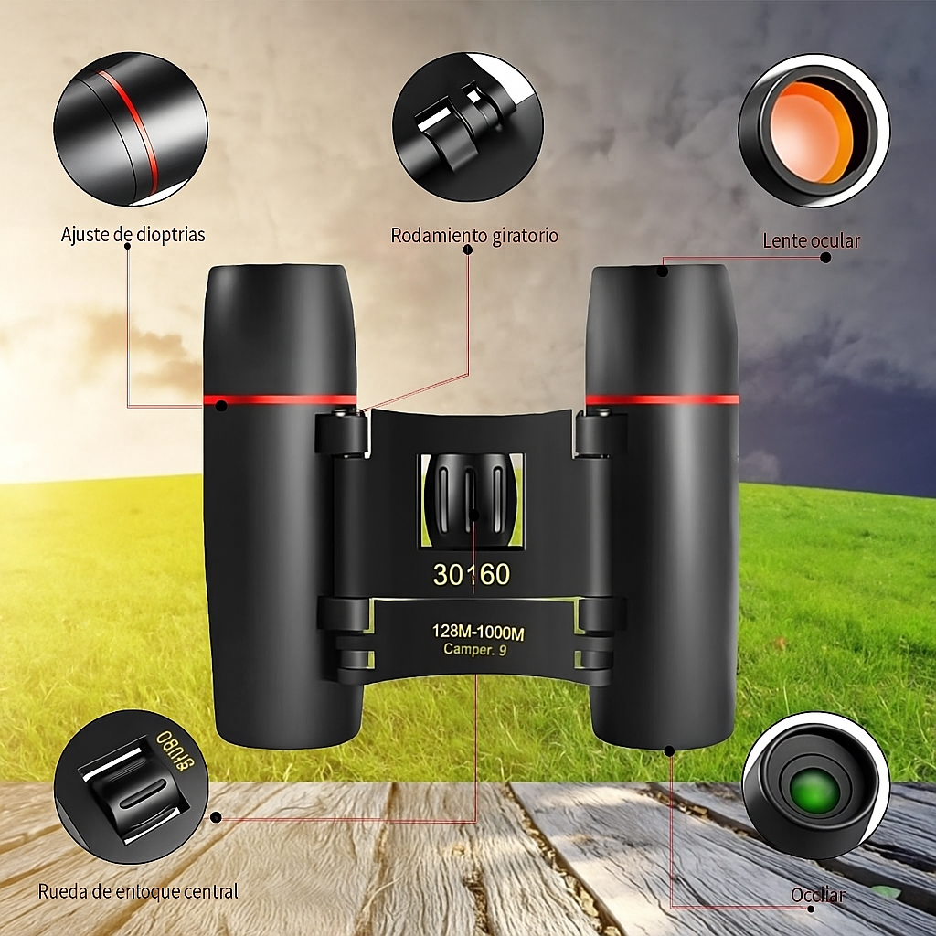 Binoculares Compactos 30x60 para Observación y Viajes