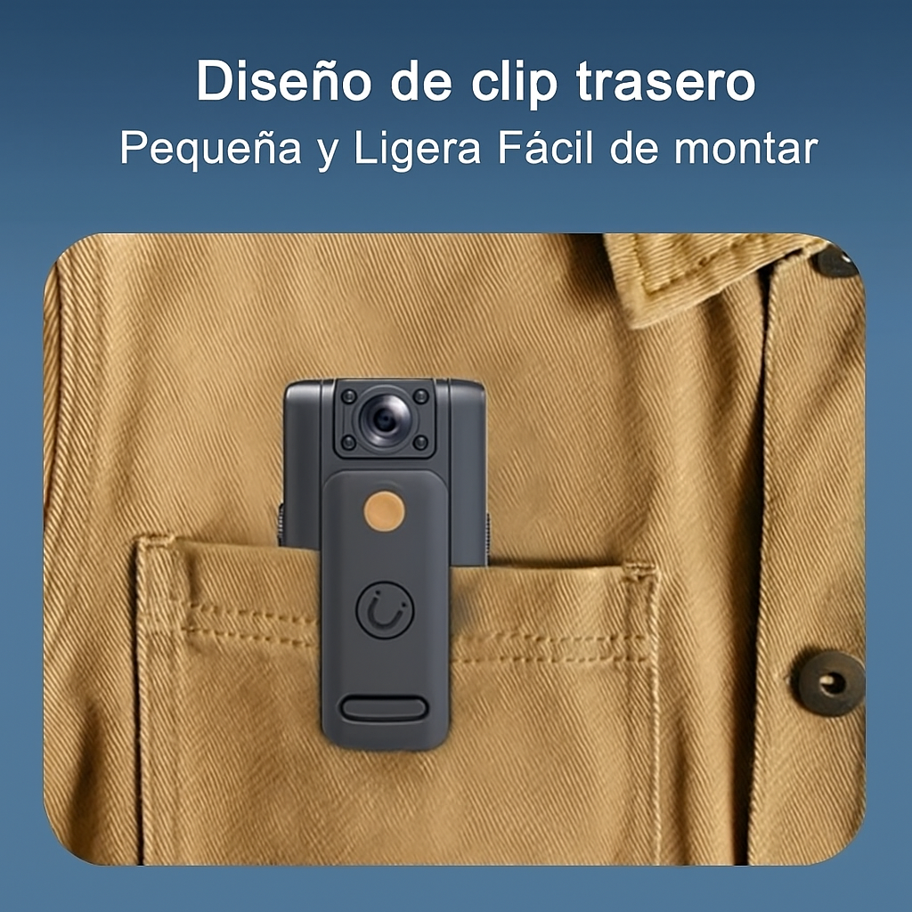 Cámara Corporal 180° Profesional con Visión Nocturna