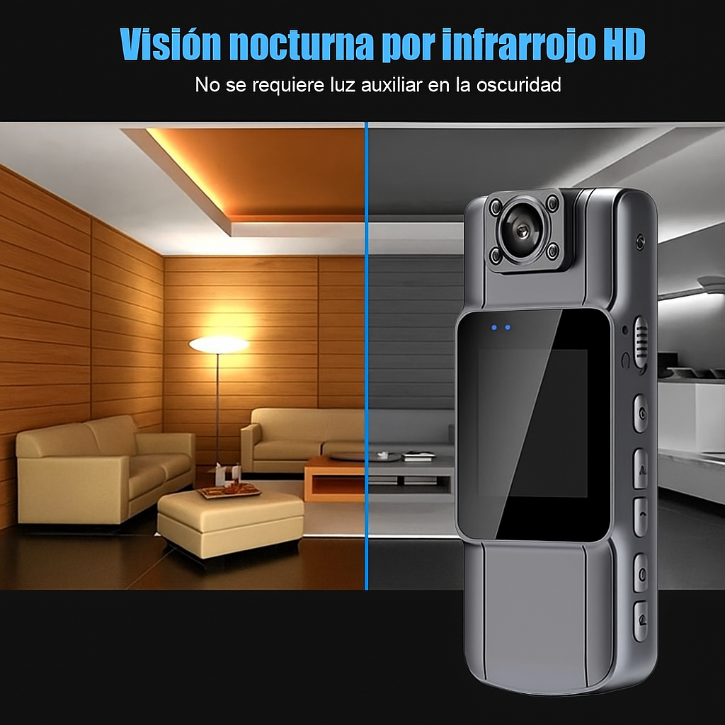 Cámara Corporal 180° Profesional con Visión Nocturna