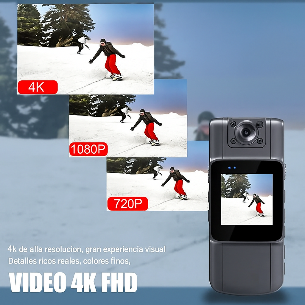 Cámara Corporal 180° Profesional con Visión Nocturna